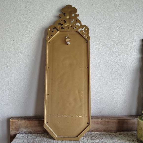Vtg Dart Int Cherub Angel Goddess Wall Hanging Decor Ethereal Gold Frame - Picture 11 of 12